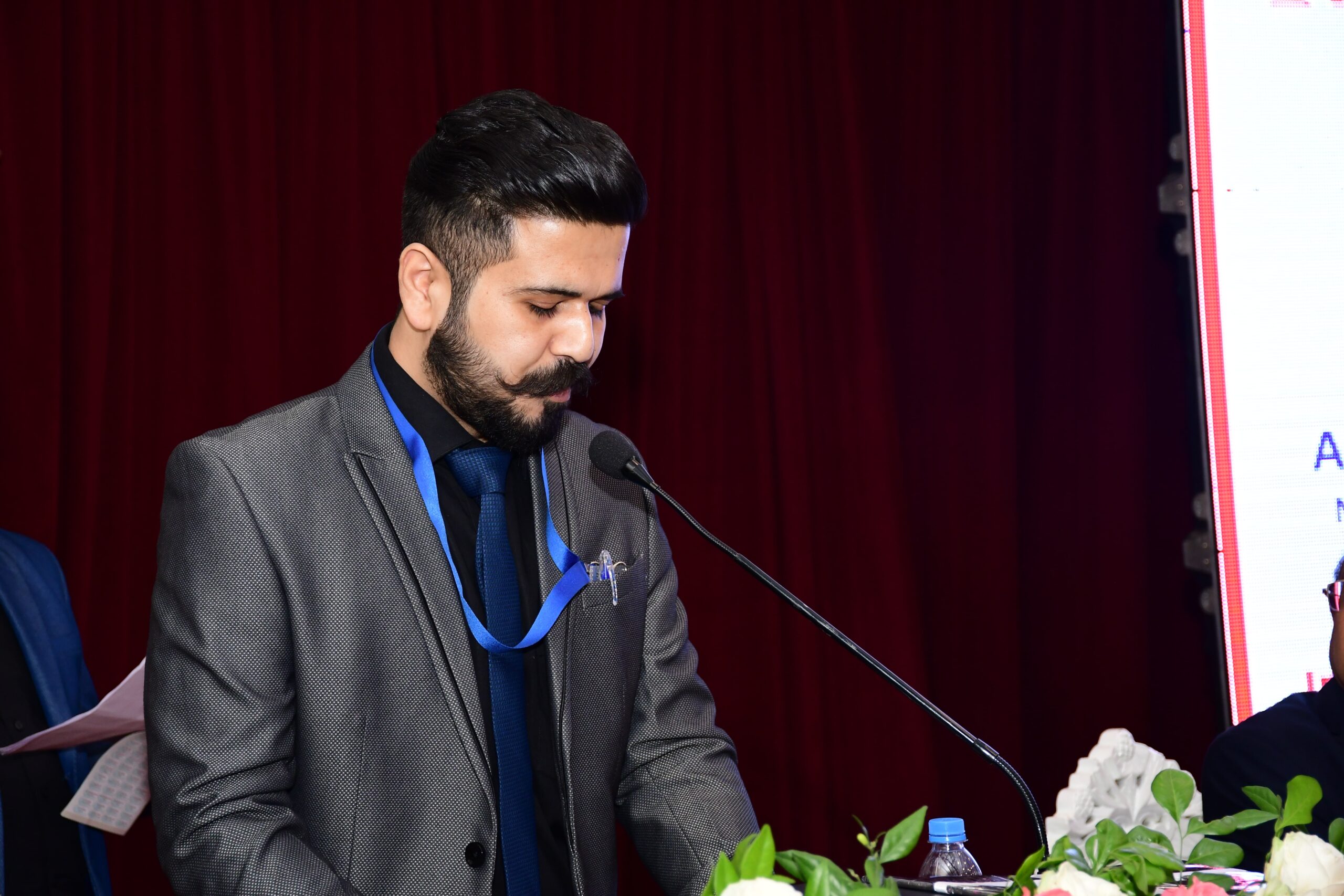 Advocate Karan Rattan Enlightening on the theme of the Conference "Engaging Minds to Empower Knowledge" At National Tax Conference "Amrit Kalash" 2023.
